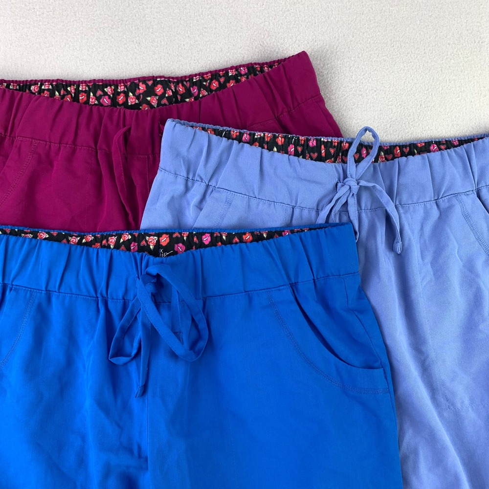 Bundle (3) Betsey Johnson Scrub Pants Womens Medium Cargo Workwear